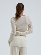 Seamless Basic Elegante | Merino wool L/S T-Shirt Off-White