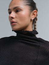 Seamless Basic Fiori | Merino wool L/S T-Shirt Black