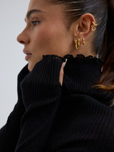 Seamless Basic Fiori | Merino wool L/S T-Shirt Black