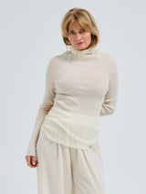 Seamless Basic Fiori | Merino wool L/S T-Shirt Off-White