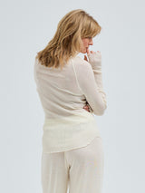 Seamless Basic Fiori | Merino wool L/S T-Shirt Off-White