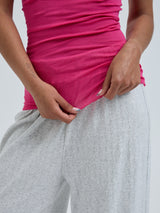 Seamless Basic Flounce | Cotton Tank Top Berry Pink