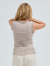 Seamless Basic Flounce | Cotton Tank Top Desert Melange