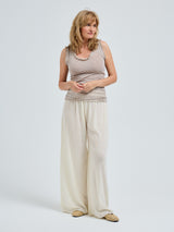 Seamless Basic Flounce | Cotton Tank Top Desert Melange