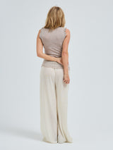 Seamless Basic Flounce | Cotton Tank Top Desert Melange