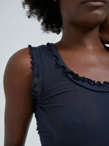 Seamless Basic Flounce | Cotton Tank Top Midnight
