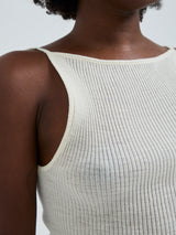 Seamless Basic Fresco | Merino wool Strap Top Off-White