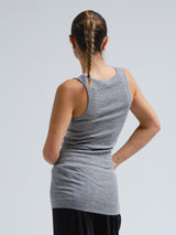 Seamless Basic Woolen Isa | Merino wool Tank Top Grey Melange