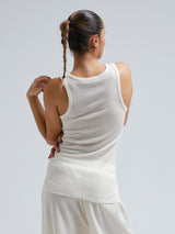 Seamless Basic Woolen Isa | Merino wool Tank Top Off-White