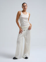 Seamless Basic Woolen Isa | Merino wool Tank Top Off-White