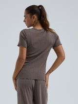 Seamless Basic Jacquard Short Sleeve | Cotton S/S T-Shirt Fungi