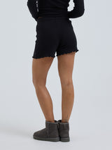 Seamless Basic Jacquard Shorts | Cotton Shorts Black
