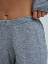 Seamless Basic Knitted leggings | Wool Cashmere T-shirt Ash Melange