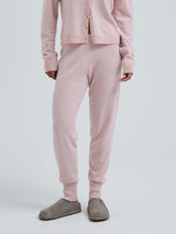 Seamless Basic Knitted leggings | Wool Cashmere T-shirt Powder Pink