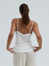 Seamless Basic Lace Silk Cami | Mulberry Silk Cami top Off-White