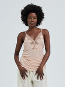 Lace Silk Cami | Mulberry Silk - Rosie Beige w. Rosie Beige