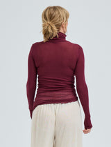 Seamless Basic Nouveau | Cotton Roll Neck Burgundy