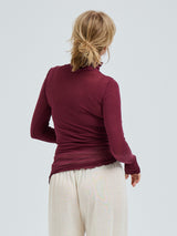 Seamless Basic Nouveau | Cotton Roll Neck Burgundy
