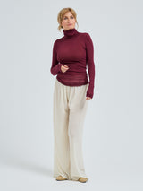 Seamless Basic Nouveau | Cotton Roll Neck Burgundy