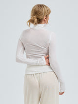 Seamless Basic Nouveau | Cotton Roll Neck Off-White