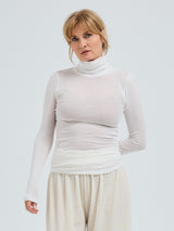 Seamless Basic Nouveau | Cotton Roll Neck Off-White