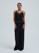 Seamless Basic Silk Cami Romance | Mulberry Silk Cami top Black