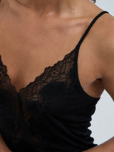 Seamless Basic Silk Slip Romance | Mulberry Silk Slip Dress Black