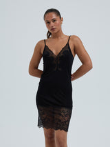 Seamless Basic Silk Slip Romance | Mulberry Silk Slip Dress Black