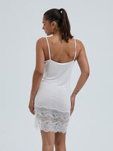 Seamless Basic Silk Slip Romance | Mulberry Silk Slip Dress Off-White