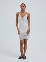 Seamless Basic Silk Slip Romance | Mulberry Silk Slip Dress Off-White