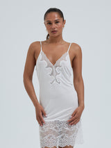 Seamless Basic Silk Slip Romance | Mulberry Silk Slip Dress Off-White