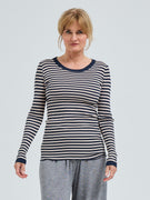 Silky Fiore | Silk - Navy/Beige