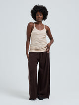 Seamless Basic Silky Sofia | Silk Strap Top Rosie Beige