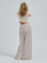 Seamless Basic Woolen Barbera | Merino wool Pants Beige