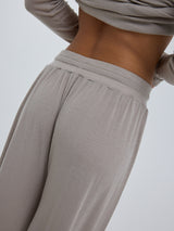 Seamless Basic Woolen Barbera | Merino wool Pants Beige