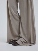Seamless Basic Woolen Barbera | Merino wool Pants Beige