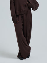 Seamless Basic Woolen Barbera | Merino wool Pants Dark Brown
