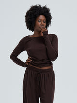 Seamless Basic Woolen Barbera | Merino wool Pants Dark Brown