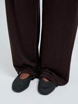 Seamless Basic Woolen Barbera | Merino wool Pants Dark Brown