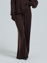 Seamless Basic Woolen Barbera | Merino wool Pants Dark Brown