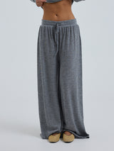 Seamless Basic Woolen Barbera | Merino wool Pants Grey Melange