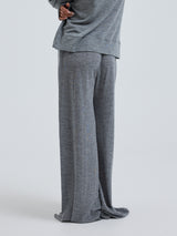 Seamless Basic Woolen Barbera | Merino wool Pants Grey Melange