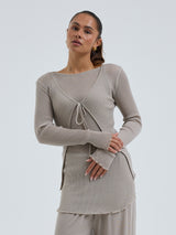 Seamless Basic Woolen Cardigan | Merino wool Cardigan Beige