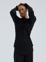 Seamless Basic Woolen Cardigan | Merino wool Cardigan Black