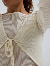 Seamless Basic Woolen Cardigan | Merino wool Cardigan Off-White