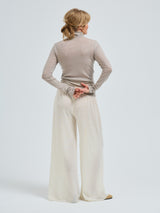 Seamless Basic Woolen Lola | Merino wool Roll Neck Beige