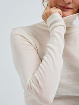 Seamless Basic Woolen Lola | Merino wool Roll Neck Off-White