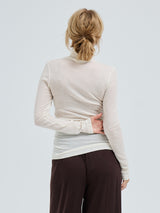 Seamless Basic Woolen Lola | Merino wool Roll Neck Off-White