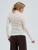Seamless Basic Woolen Lola | Merino wool Roll Neck Off-White