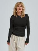 Wooly Long Sleeve | Wool Silk - Black